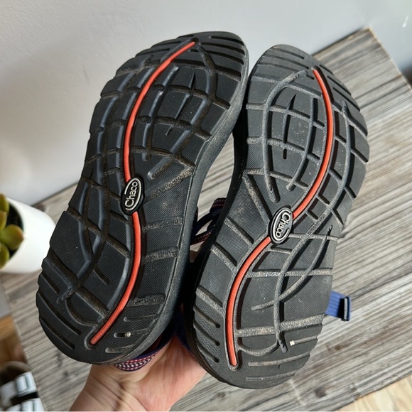 Chaco Women’s Z/Cloud X2 navy blue with red accents Size W5 - Picture 6 of 7